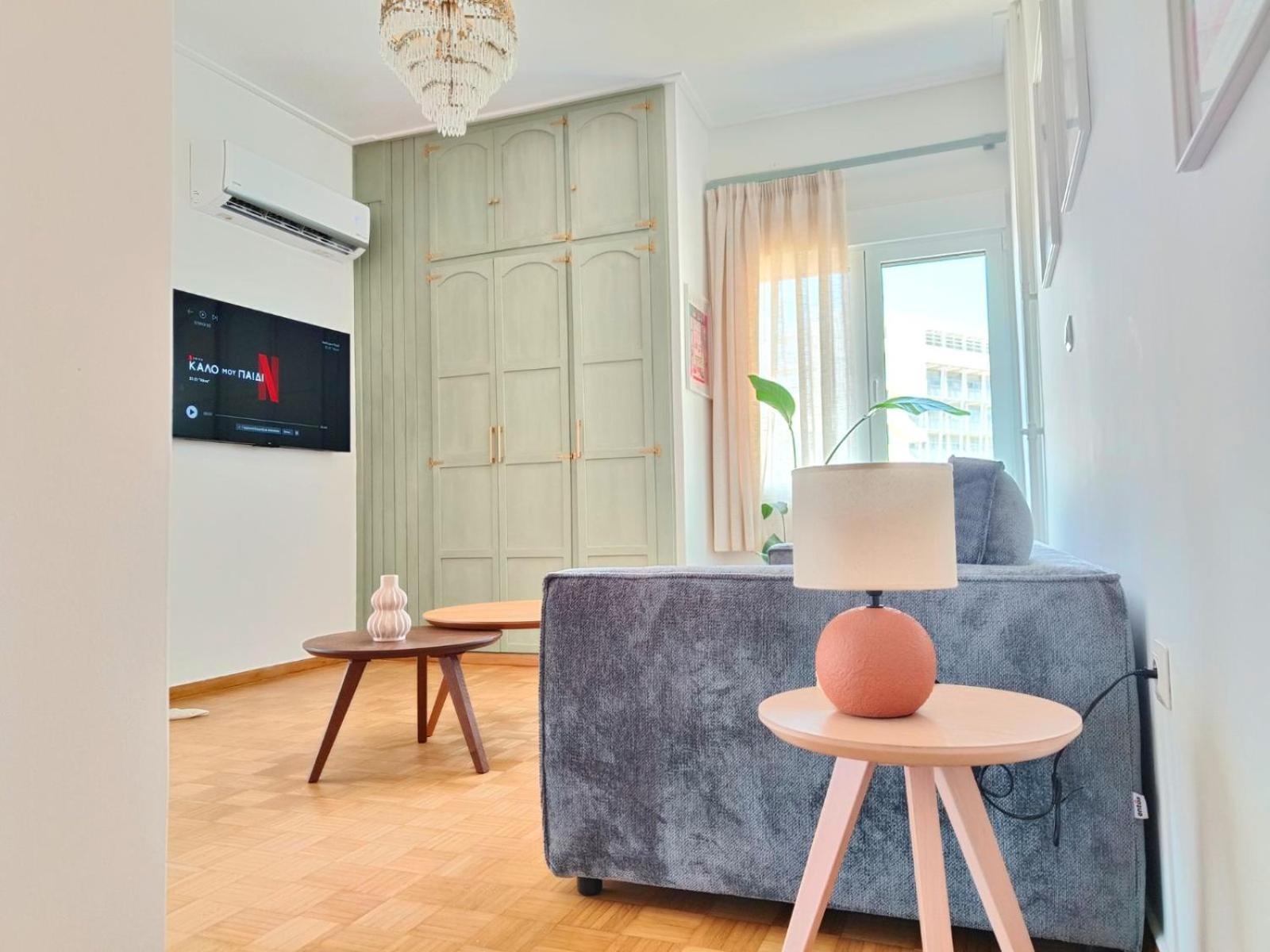 Stylish Artistic Flat With View, Three Min To Metro Atenas Exterior foto